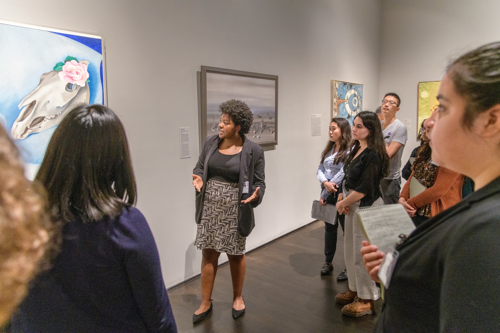 2019 Mellon Summer Academy participants with current Mellon Undergraduate Curatorial Fellow Jabrea Patterson West