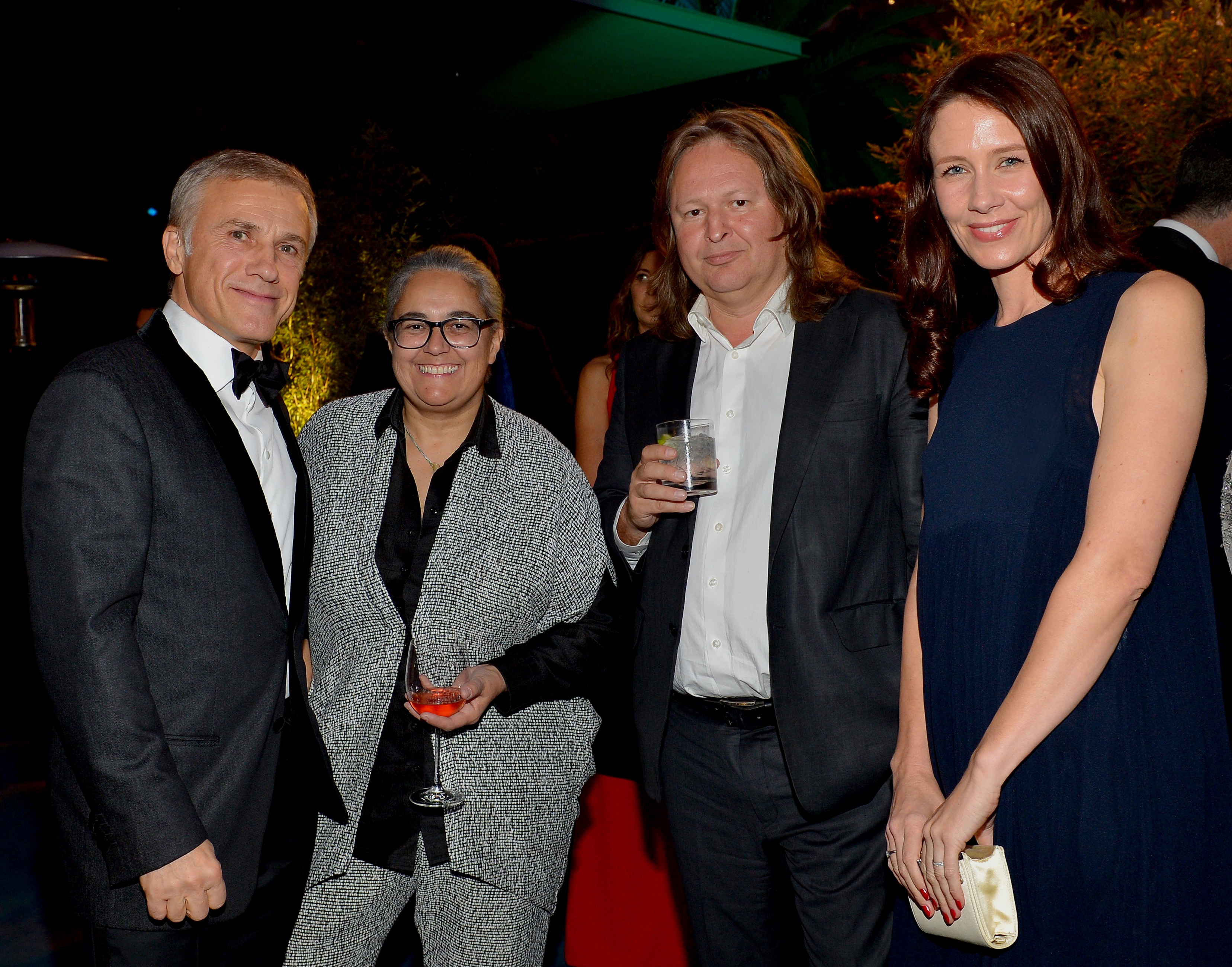 Christoph Waltz, artist Tacita Dean, artist Mathew Hale, and Nana Bahlmann, photo by Donato Sardella/Getty Images for LACMA