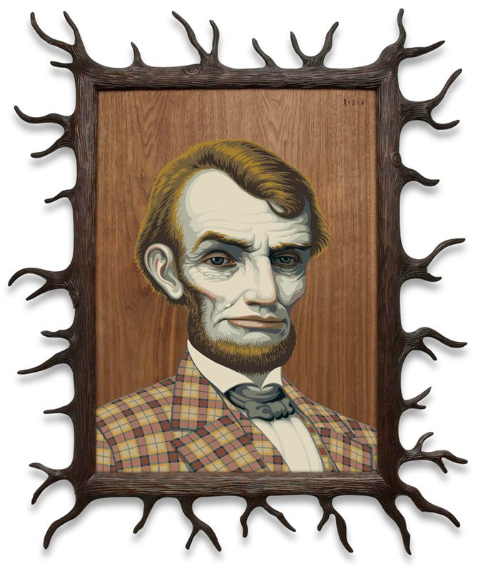 Mark Ryden, Wood Lincoln, 2012, Los Angeles County Museum of Art, gift of the artist in honor of Greg Escalante, © Mark Ryden, photo courtesy of the artist