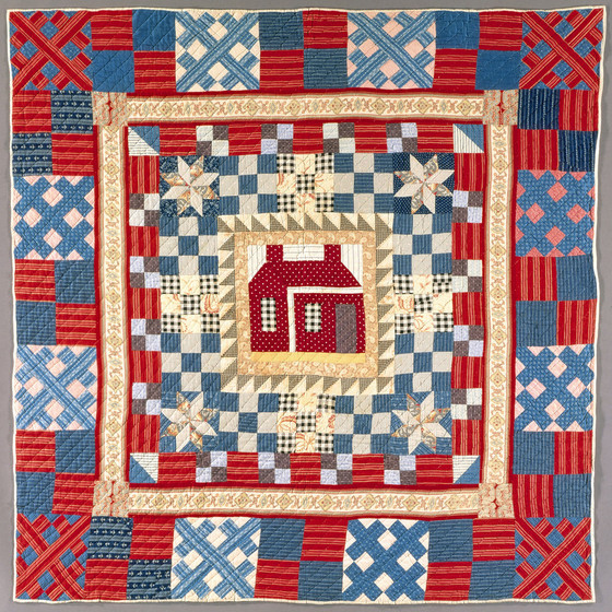 Quilt, House Medallion with Multiple Borders, United States, c. 1880, Los Angeles County Museum of Art, American Quilt Research Center Acquisition Fund, photo © Museum Associates/LACMA