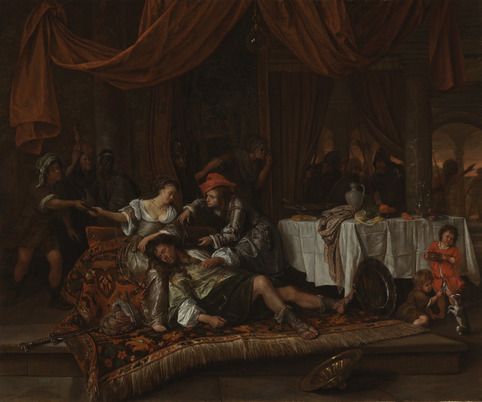 Jan Havicksz Steen, Samson and Delilah, 1668, Los Angeles County Museum of Art, gift of The Ahmanson Foundation, photo © Museum Associates/LACMA