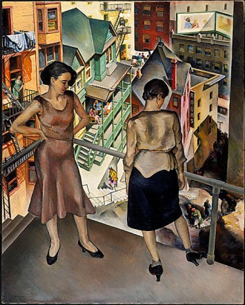 Millard Sheets, Angel’s Flight, 1931, gift of Mrs. L. M. Maitland