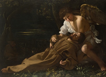 Michelangelo Merisi da Caravaggio, Saint Francis of Assisi in Ecstasy, c. 1595, Wadsworth Atheneum Museum of Art, Hartford, Connecticut, The Ella Gallup Sumner and Mary Catlin Sumner Collection Fund, photo © 2012 Wadsworth Atheneum Museum of Art