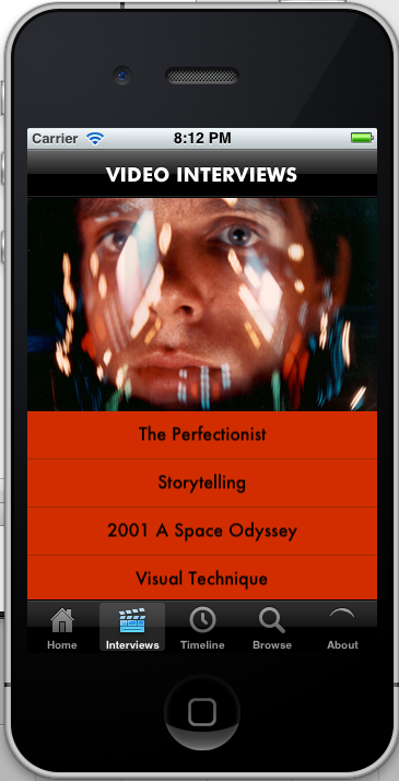 Stanley Kubrick App for iPhone/iPad