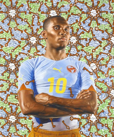 Kehinde Wiley, Samuel Eto'o, 2010, Roberts & Tilton Gallery, © Kehinde Wiley, Image courtesy of Kehinde Wiley, and Roberts & Tilton, Culver City, California.