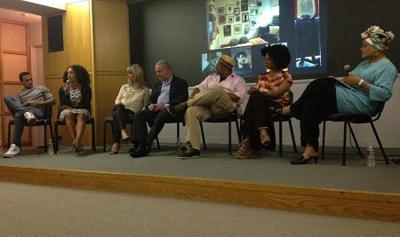 Collectors from left to right: Jesse Williams, Aryn Drake-Lee, Linda Gotskind, Paul Gotskind, Lyndon Barrois, Janine Barrois, Halima Taha