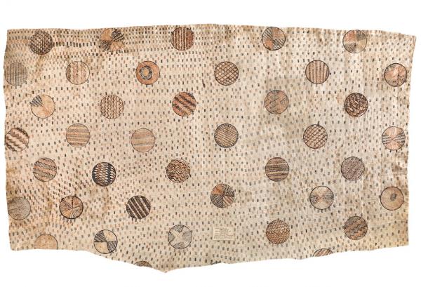 Beige textile with circle pattern