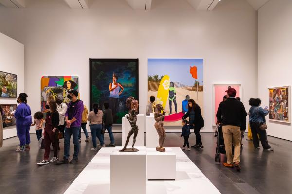 Installation photograph showing gallery view of the exhibition Black American Portraits