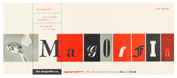 Hy Farber, Promotional cards for The Magoffin Co., Typographers, 1950s