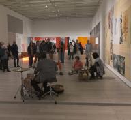 LACMA members and performers during dublab’s Close Quarters event in Rauschenberg: The 1/4 Mile, May 11, 2019