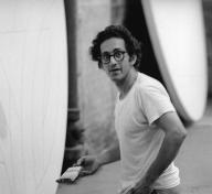 Frank Stella in his New York studio, 1969