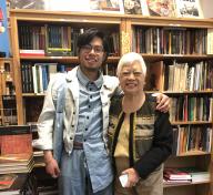 LACMA-ASU Fellow Matthew Villar Miranda with Linda Nietes of Pinta Dos Gallery and Philippines Expressions Bookshop