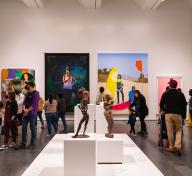 Installation photograph showing gallery view of the exhibition Black American Portraits