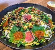 Bowl of colorful chirashi zushi