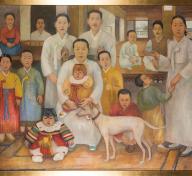 Painting of large family